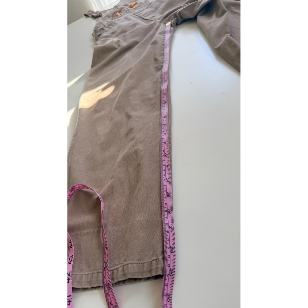 Disney Catalog Vintage Winnie the Pooh Embroidered Overalls Tan Brown Women S - Picture 10 of 16